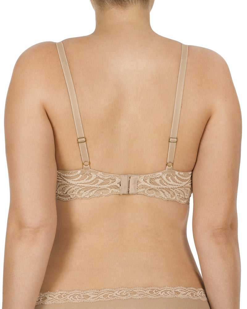 Natori Womens Feathers Contour Plunge Bra, Cafe, 34B - Image 5